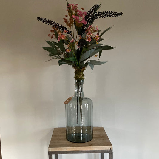 Vaas met zijdebloemen Anja